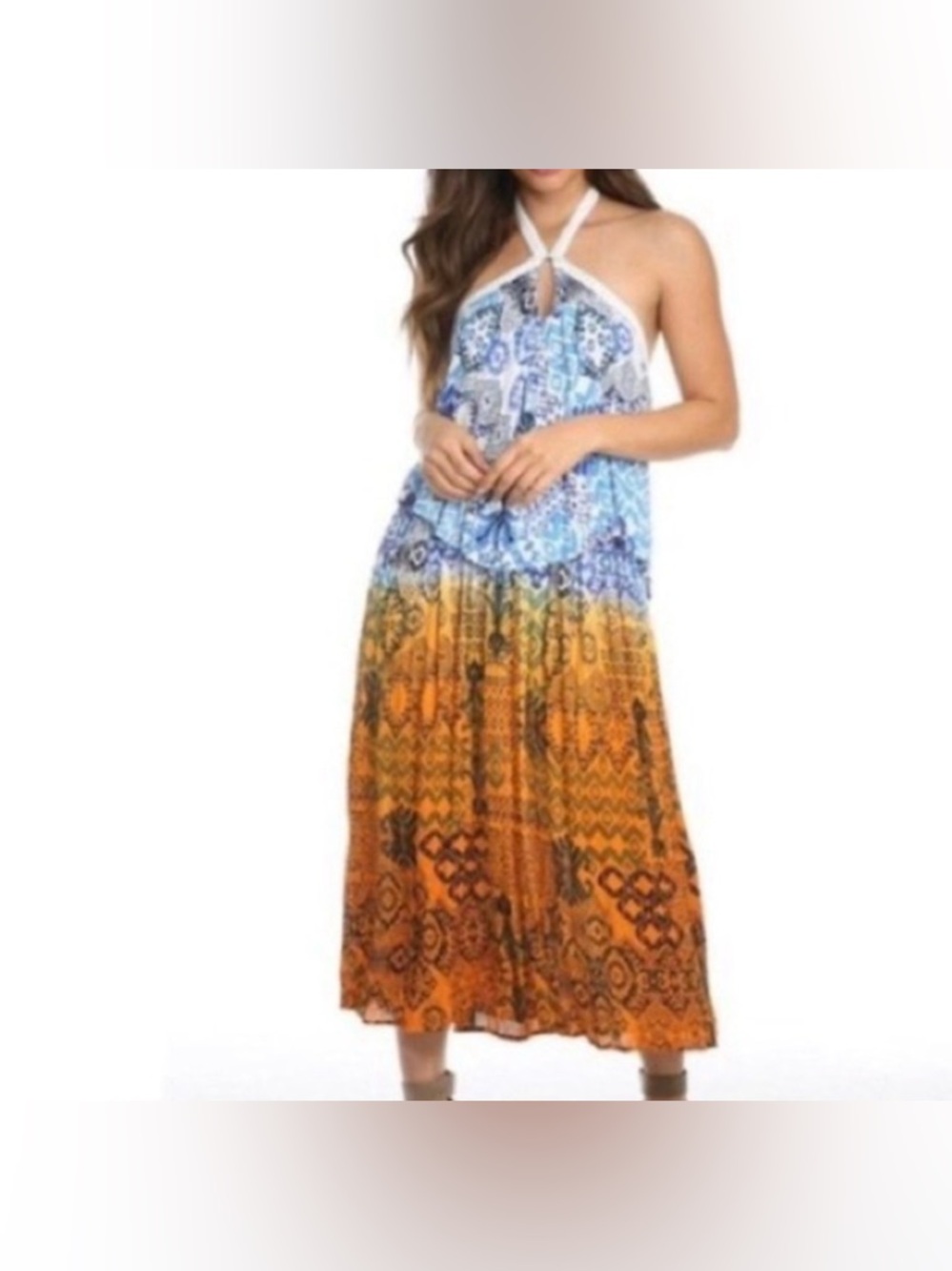 Raga Summer Midi Until Sunrise Halter Dress Women’s Size Small NWT